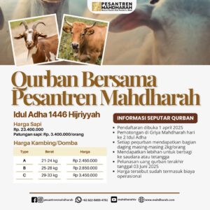 Qurban bersama Pesantren Mahdharah